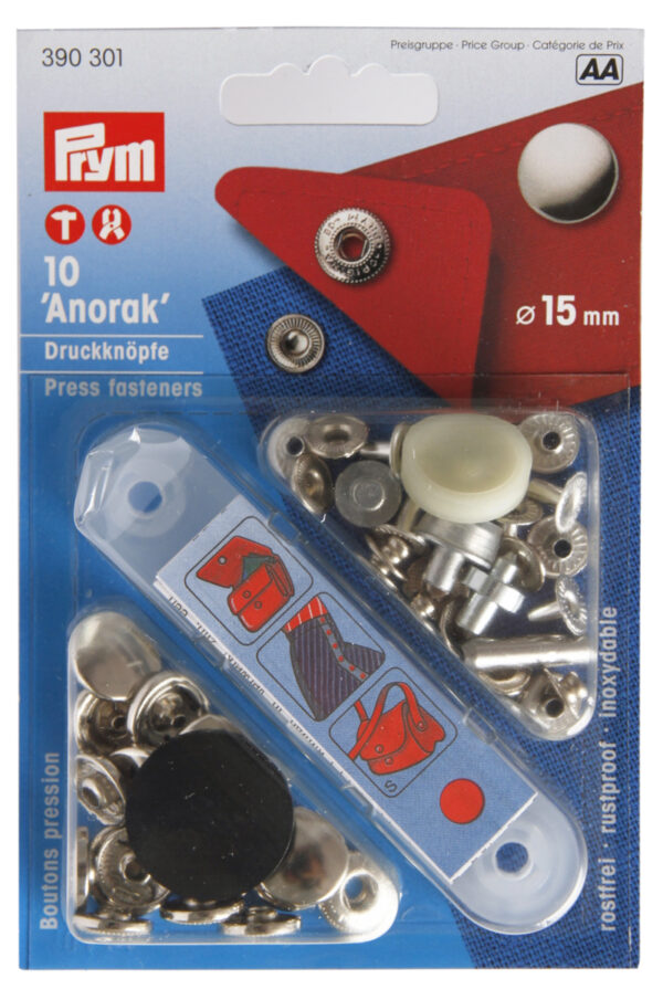 Anorakkineppari ø15mm+työvälineet (390301V)